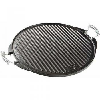 Vaello La Valenciana Plancha Redonda de Hierro Fundido Esmaltado, 32cm, Doble Cara, Resistente al Fuego