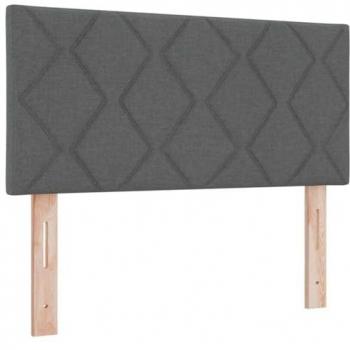 Cabecera Moderna con Luz LED Ajustable Gris 90 cm Tela
