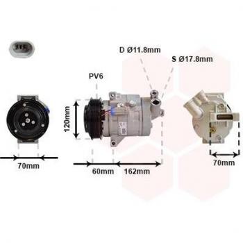 Compresor de aire acondicionado VAN WEZEL 0800K052