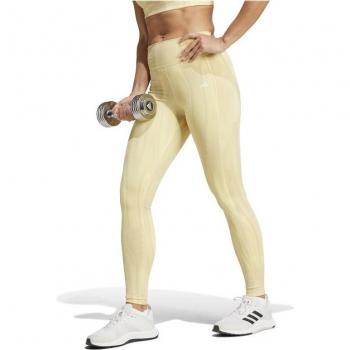 Mallas de Fitness Adidas Optime Estampadas Largo Completo Amarillo para Mujer