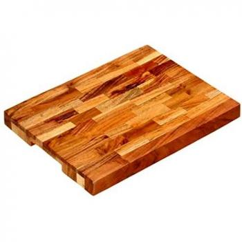 Tabla de cortar 40x30x4 cm de madera maciza de acacia