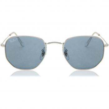 Ray-Ban RB3548N Hexagonal Asian Fit Polarized 003/02 Men's Sunglasses Silver Size 54