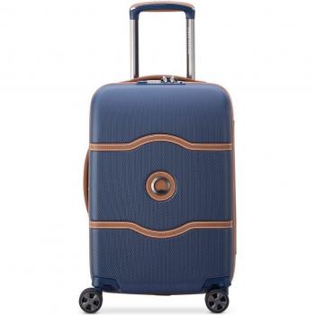 Maleta Trolley Cabina Delsey Paris Chatelet Air 2.0 55cm 4 Ruedas Dobles Rigida Azul