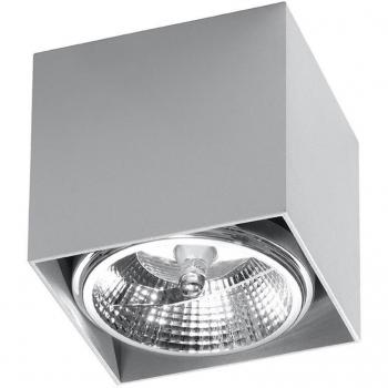 Aplique de Techo LEDBOX Blake GU10 Aluminio Gris 1 Bombilla Iluminación Interior 11cm