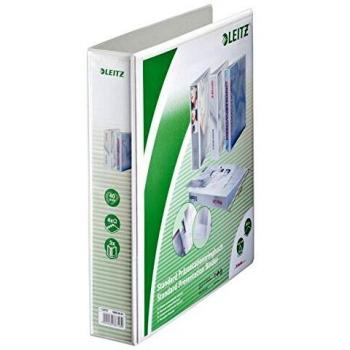 Carpeta de presentación Leitz A4 extra ancho 63 mm, 4 anillas en D, blanca
