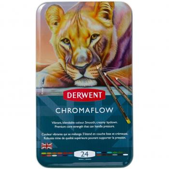 Caja metálica de 24 lápices Chromaflow Derwent