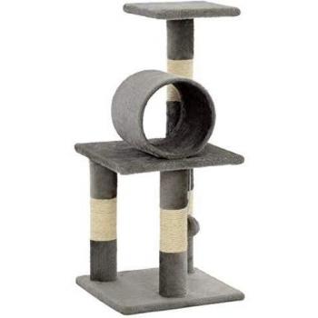 vidaXL Rascador para Gatos con Poste de Sisal 65 cm Gris Árbol Arañar Juguete