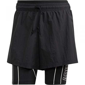 adidas W DET 2I1 Shrt Pantalón Corto, Mujer, Negro, M