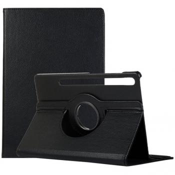 Funda Giratoria Polipiel Lisa Negra para Samsung Galaxy Tab S7 FE T736 12.4