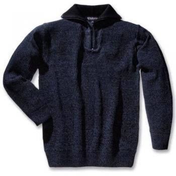 Pullover Troyer Foehr, Tamaño L, Melange Negro/Azul