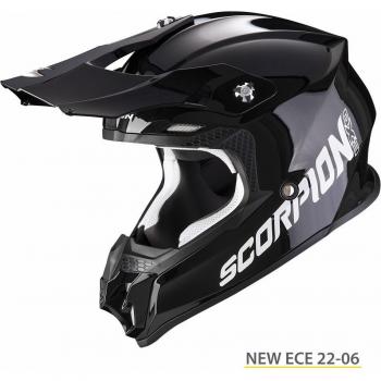 Casco de motocross SCORPION VX-16 EVO Air Solid negro