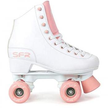 SFR Quad Figure Patines 4 Ruedas Blanco-Rosa Unisex Adultos Multicolor Talla 39.5