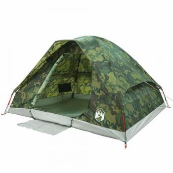 Tienda Campaña Familiar Iglú 6 Personas Impermeable Camuflaje