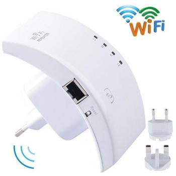 PIX-LINK Extensor WiFi, N300 Mbps WiFi Amplificador de Alcance WiFi con WPS Button-WR01, Blanco