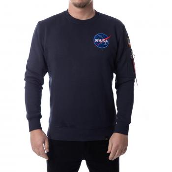 Alpha Industries Mens Space Shuttle Sweater Rep Blue - Navy Cotton - Size Small