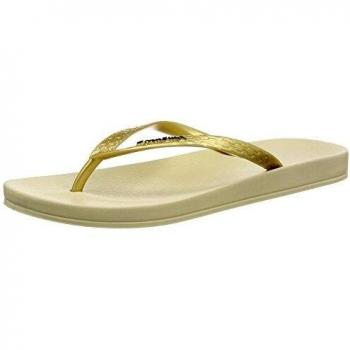 Ipanema Anatomica Tan Women's Flip Flops in Beige/Gold