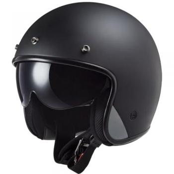 LS2 Casco Jet OF601 Bob II Negro Mate Sólido 2XL