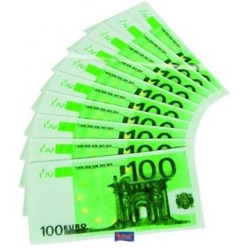Serviette - 100-Euro-Schein - 3-lagig - 33 x 33 cm - 1/8-falz - 10 StÃ?¼ck/Paket