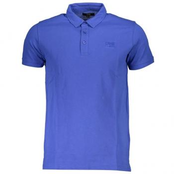 Cavalli Class XL Blue Cotton Logo Polo Shirt