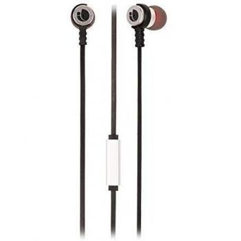 NGS Cross Rally Silver Wired In-Ear Headphones with Microphone, 3.5mm Jack, Flat Cable, Voice Assistant Technology