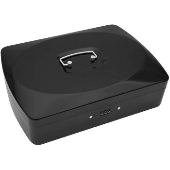 Caja WEDO A4 con cerradura de combinación, 9 compartimentos, color negro