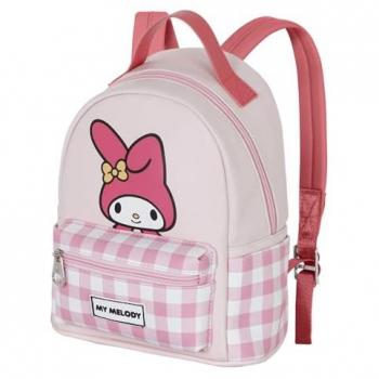 Mochila Pequeña My Melody Rosa 22x25 cm, Capacidad 8L, Sanrio