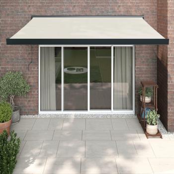 Toldo Retráctil de Aluminio y Tela Color Crema 3x2,5 m