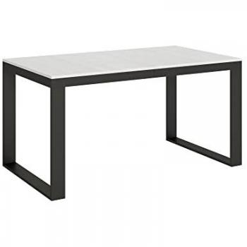 Mesa extensible 90x16/420 cm Tecno Evolution Estructura Blanco Fresno Anthracita