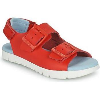 CAMPER Oruga Sandals for Girls in Red, size 31 with Smooth leather/Cotton fabricCAMPER Oruga Sandals for Girls in Red, size 12.5 with Smooth leather/Cotton fabric