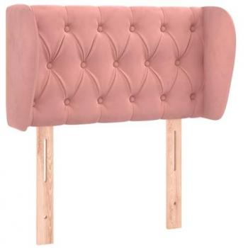 Cabecero de terciopelo rosa 83x23x78/88 cm