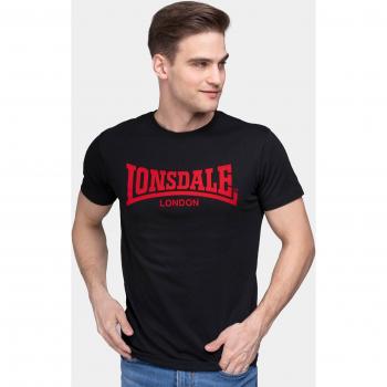 Camiseta de Hombre Lonsdale Original LL008 de Manga Corta en Negro 2XL