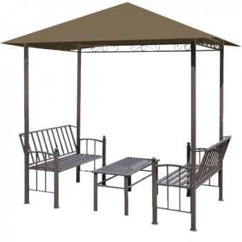 vidaXL Gazebo 3x4 m Taupe 180 g/m²