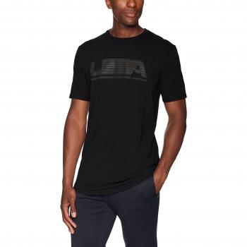 Under Armour Versa Camisa Manga Corta, Hombre, Negro