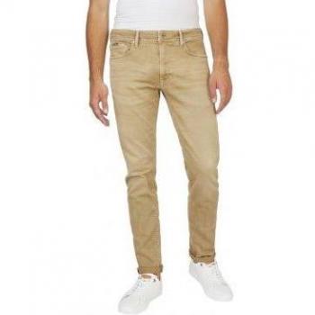 Pepe Jeans Men's Regular Fit Five-Pocket Beige Tapered Pants