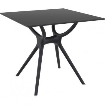 Air 80 Indoor and Outdoor Cafe Bistro Square Table - Black