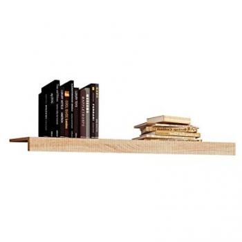 Estante Nuka 130 Cambria - Estante modular de salón, medidas 130 cm (largo) x 23 cm (fondo) x 6,5 cm (alto)