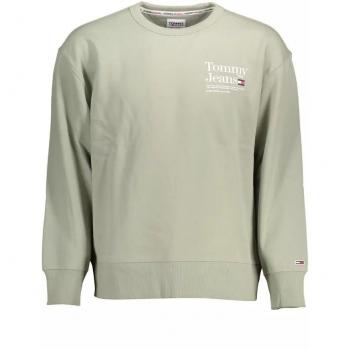 Tommy Hilfiger Classic Green Cotton Sweatshirt with Logo Print - XXL