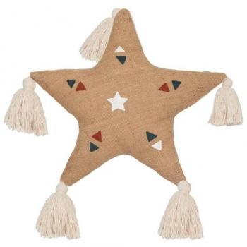 Cojín Estrella de Yute Atmosphera Oasi 40x40 Decorativo Étnico