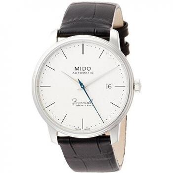 Mido Baroncelli Heritage Automatic Men's Watch with Leather Strap and White Dial
