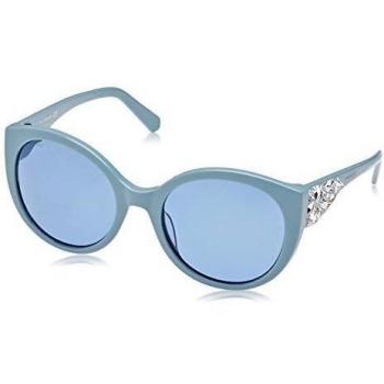 Swarovski Women's Acetate Round Sunglasses SK0174S - Dark Blue - One Size