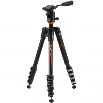 Vanguard VEO 235AP - Trípode de viaje de aluminio, con rótula de paneo, color negro