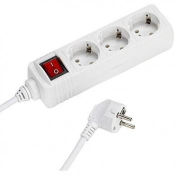 Vivanco ES3 W15 Regleta 3 Enchufes con Interruptor, 1,5 m
