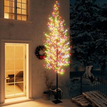 Árbol de Navidad 400 cm con 1200 LEDs multicolores en forma de flores de cerezo