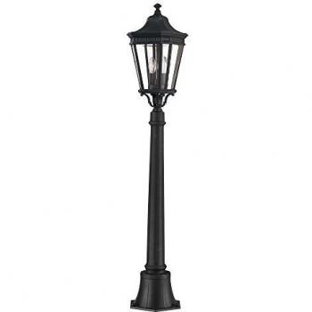 Farol de Poste Exterior Cotswold Lane 2 Luces Media Negro IP44 E14