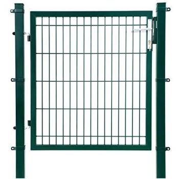 Portón de Jardín de Acero Galvanizado con Cerradura y Llaves, 106 x 90 cm, Verde