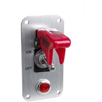 Interruptor Simoni Racing Panel de Aluminio con Interruptor Rojo ISR/3R-L