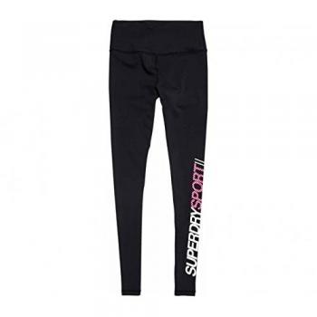 Superdry SD Sport ENL 's highwaist Legging, schwarz - weiß - rosa