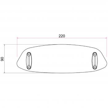 Deflector Central Puig 6268W Transparente Universal 230x90 mm