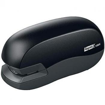 Grapadora eléctrica Rapid Fixativ 10BX, capacidad para 10 hojas, compatible con grapas 24/6 y 26/6, color negro