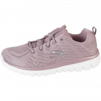 Zapatillas Deportivas Skechers Graceful Get Connected Lavanda con Memoria Táctil, Talla 37